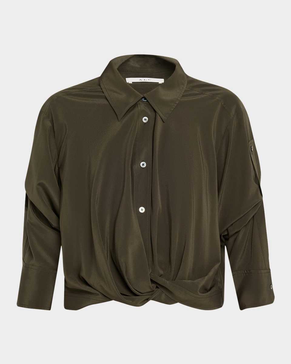 Leo Twist-Hem Cropped Top